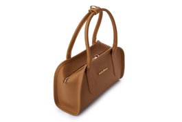Lucky Bees Amelia Bolsa de Hombro Mustard en Cuero de Polivinilo Elegante y Duradera